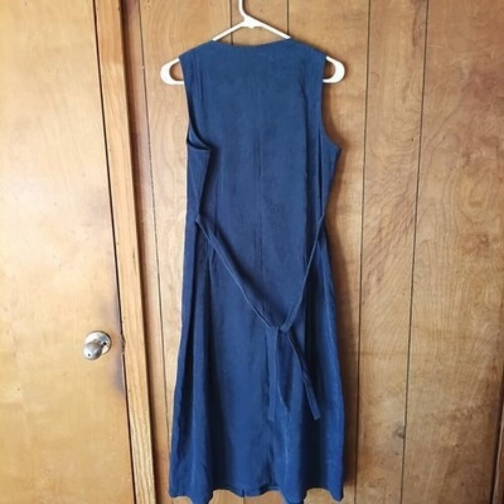 Orvis Blue Button Front Maxi Dress Size 6P Petite Sleeveless Ankle Length - Picture 5 of 5